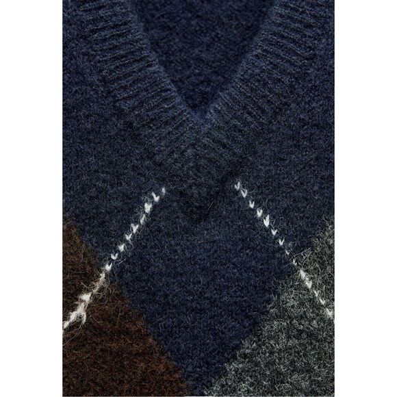 NWT Zara argyle oversized cropped sweater vest - Picture 5 of 7